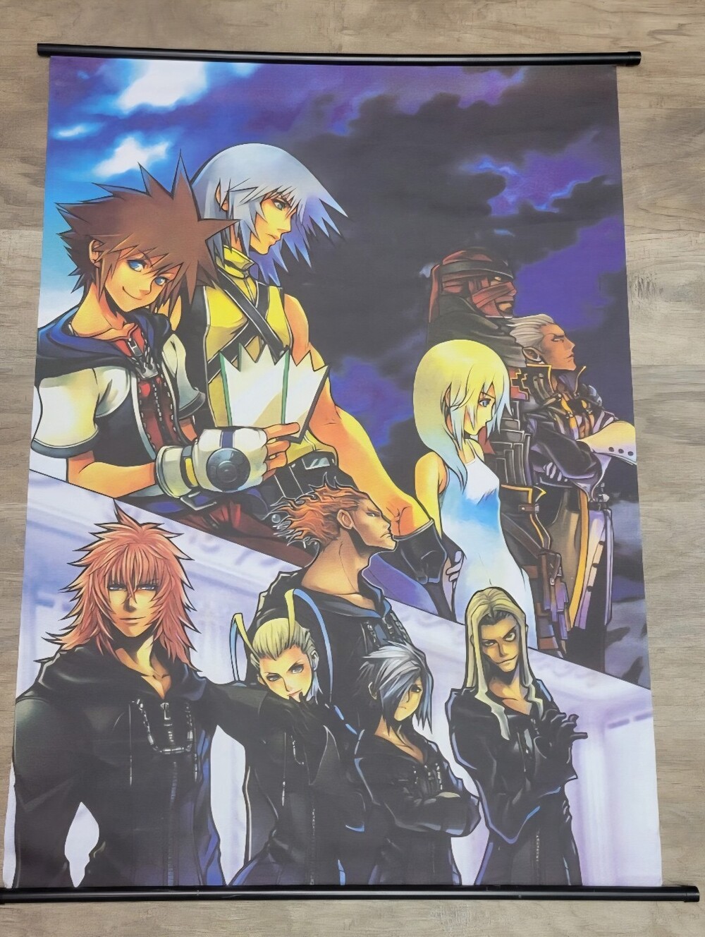 Kingdom Hearts Characters Wall Hanging Tapestry 31 x 43 inches GUC